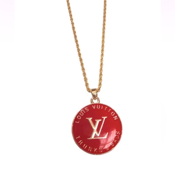 Authentic Louis Vuitton Red Trucks & Bags Charm Necklace - Picture 3 of 3
